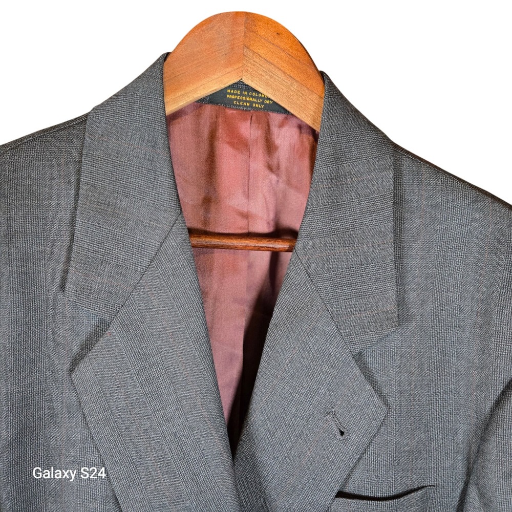 Gianfranco Ruffini‎ Mens 40R Gray Pinstripe Wool Blazer Jacket